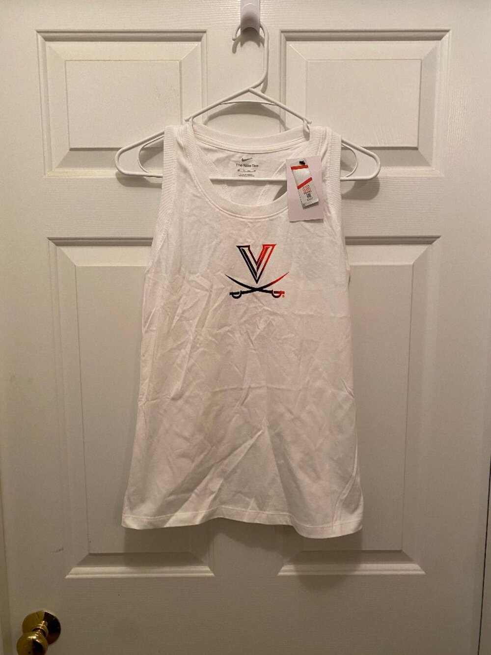 Virginia UVA Cavaliers Women's Soccer Team Issued Nike White Tank Top XS